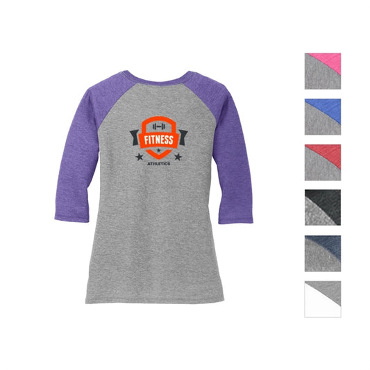 Ladies 3/4 Sleeve Raglan