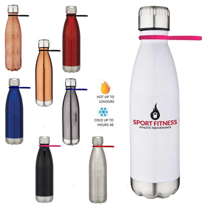Stainless Steel Bottle  - 17oz ( With Silicon Strap )