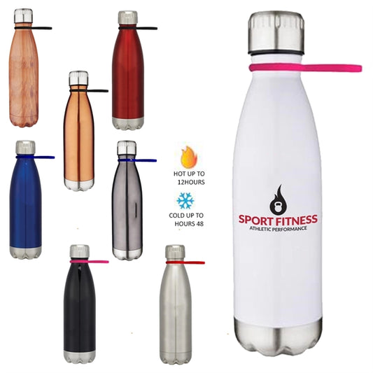 Stainless Steel Bottle  - 17oz ( With Silicon Strap )