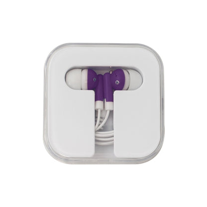 Earphones in Square-Shaped Case