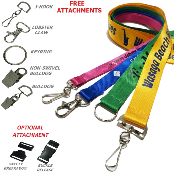 Nylon Lanyard w/ Standard Attachment ID Badge Holder