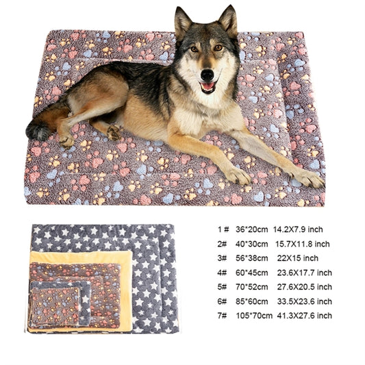Pet Blanket Warm Plush Throw Sleep Soft Cushion Pad