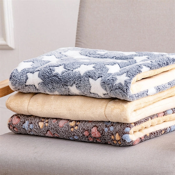 Pet Blanket Warm Plush Throw Sleep Soft Cushion Pad