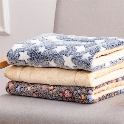 Pet Blanket Warm Plush Throw Sleep Soft Cushion Pad