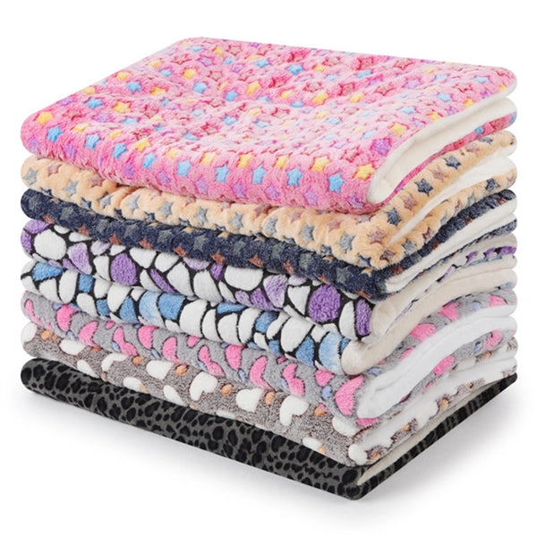 S/M/L/XL Pet Blanket Warm Plush Cushion Mat