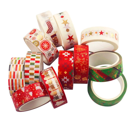 Gold Foil Paper Tape Christmas Decoration Stickers