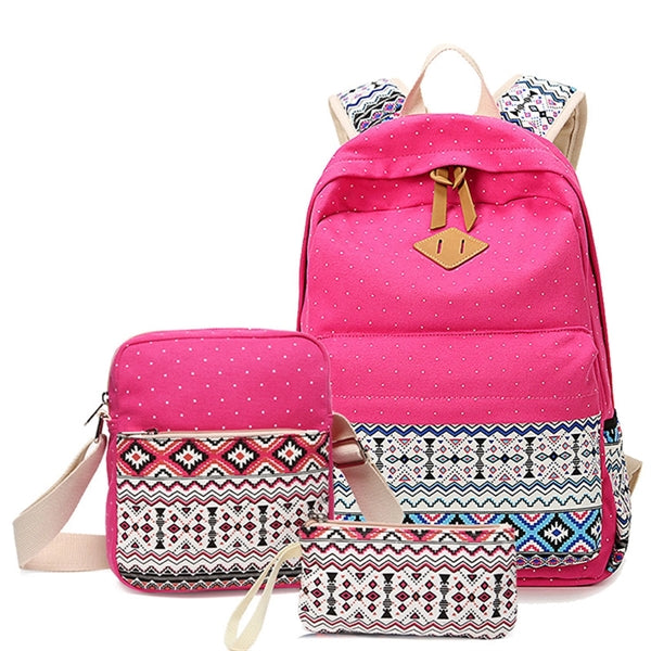 Canvas Bag 3-in-1 Student Bag Student Backpack