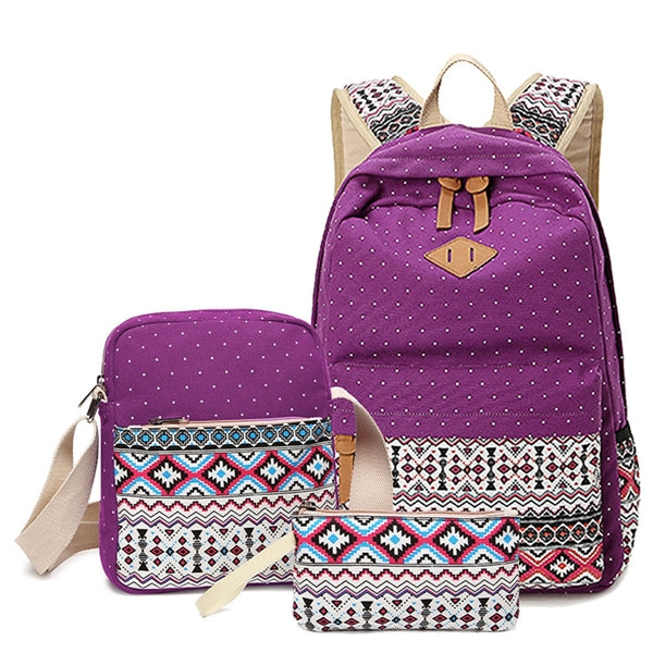 Canvas Bag 3-in-1 Student Bag Student Backpack