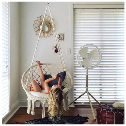 Hand-Knitted Tassel Swing, Hanging Basket, Hanging Chair