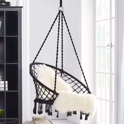 Hand-Knitted Tassel Swing, Hanging Basket, Hanging Chair