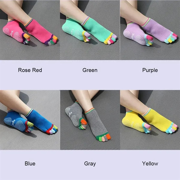 Color Toe Five Toe Split Toe Non-slip Yoga Socks