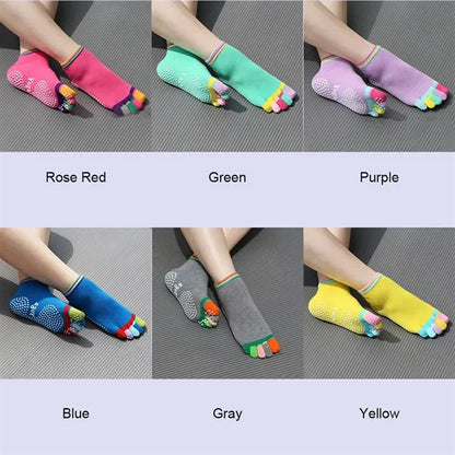 Color Toe Five Toe Split Toe Non-slip Yoga Socks