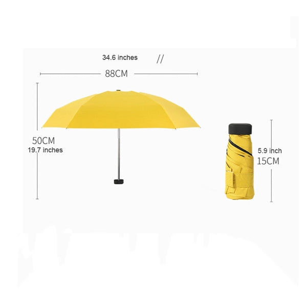 Mini Five Folded Collapsible Auto Open Umbrella