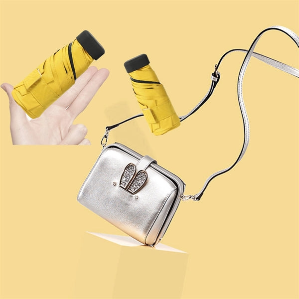 Mini Five Folded Collapsible Auto Open Umbrella