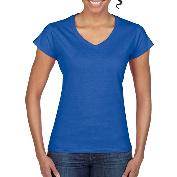 Printed Gildan Softstyle Ladies V-Neck Tees