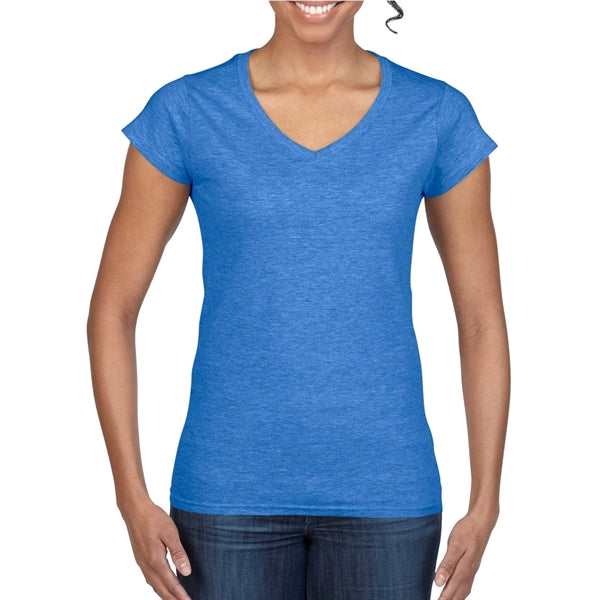 Printed Gildan Softstyle Ladies V-Neck Tees