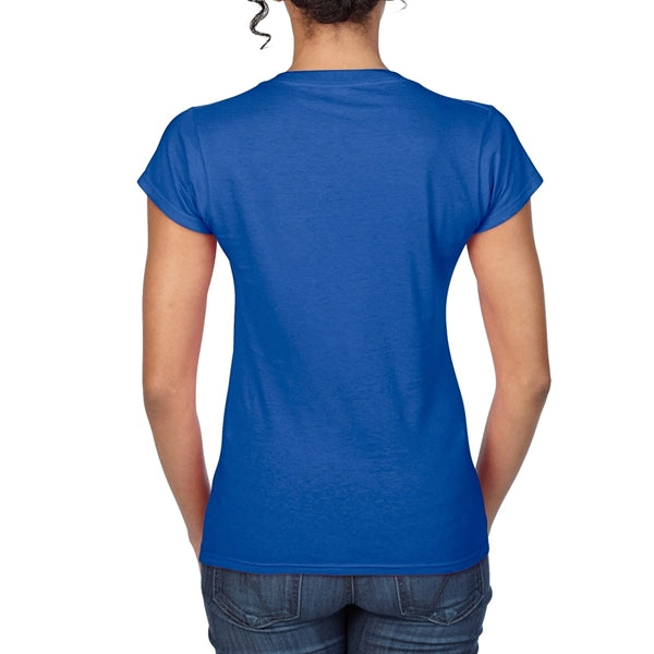 Printed Gildan Softstyle Ladies V-Neck Tees