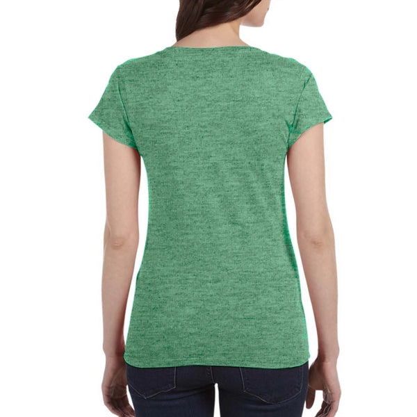 Printed Gildan Softstyle Ladies V-Neck Tees