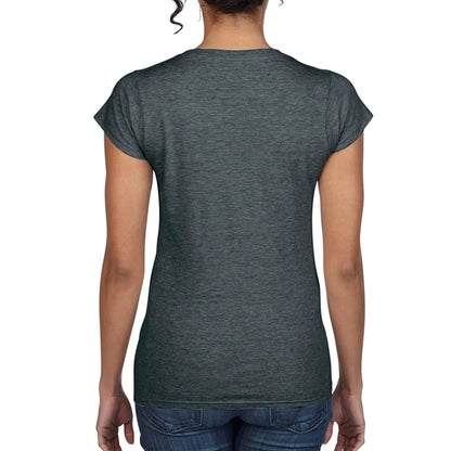 Printed Gildan Softstyle Ladies V-Neck Tees