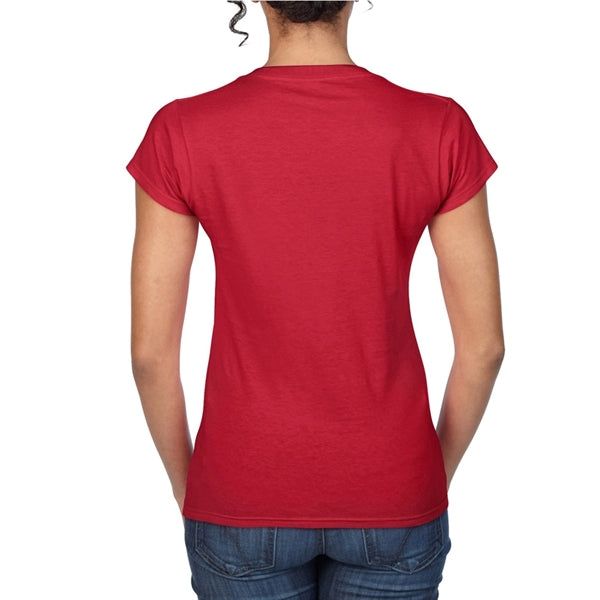 Printed Gildan Softstyle Ladies V-Neck Tees
