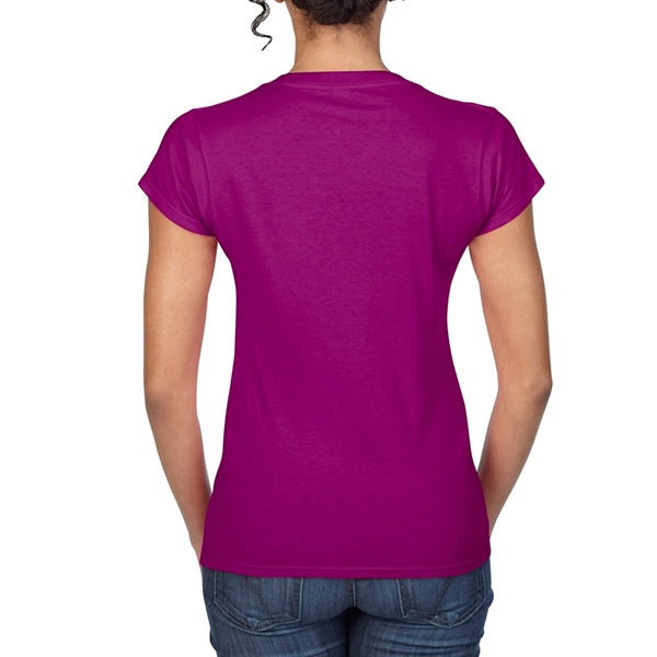 Printed Gildan Softstyle Ladies V-Neck Tees
