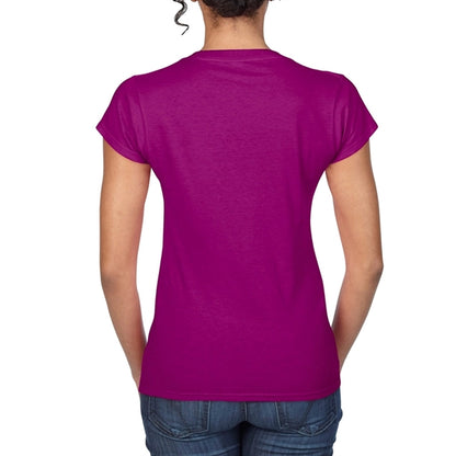 Printed Gildan Softstyle Ladies V-Neck Tees