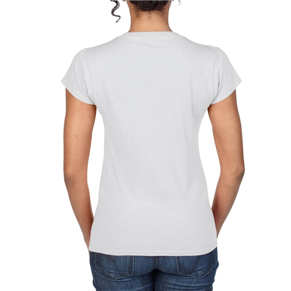 Printed Gildan Softstyle Ladies V-Neck Tees