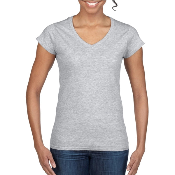 Printed Gildan Softstyle Ladies V-Neck Tees