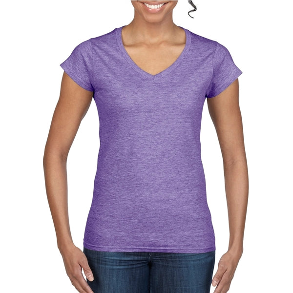 Printed Gildan Softstyle Ladies V-Neck Tees
