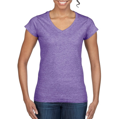 Printed Gildan Softstyle Ladies V-Neck Tees