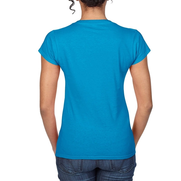 Printed Gildan Softstyle Ladies V-Neck Tees