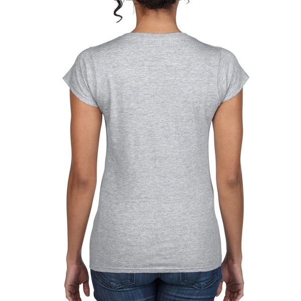Printed Gildan Softstyle Ladies V-Neck Tees