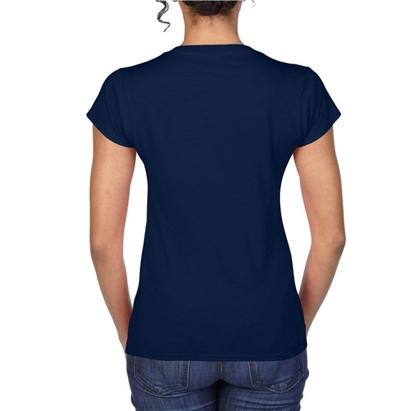 Printed Gildan Softstyle Ladies V-Neck Tees