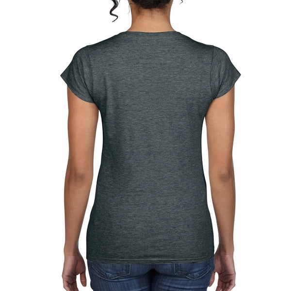 Printed Gildan Softstyle Ladies V-Neck Tees
