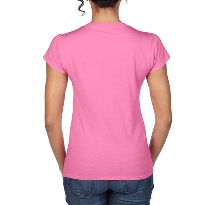 Printed Gildan Softstyle Ladies V-Neck Tees
