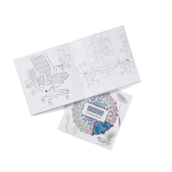 Custom Cover 7" Adult Coloring Book & 8-Color Pencil Set