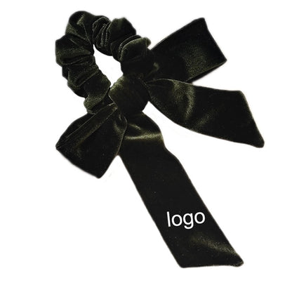 Velvet bowknot elastic hair bands scrunchie