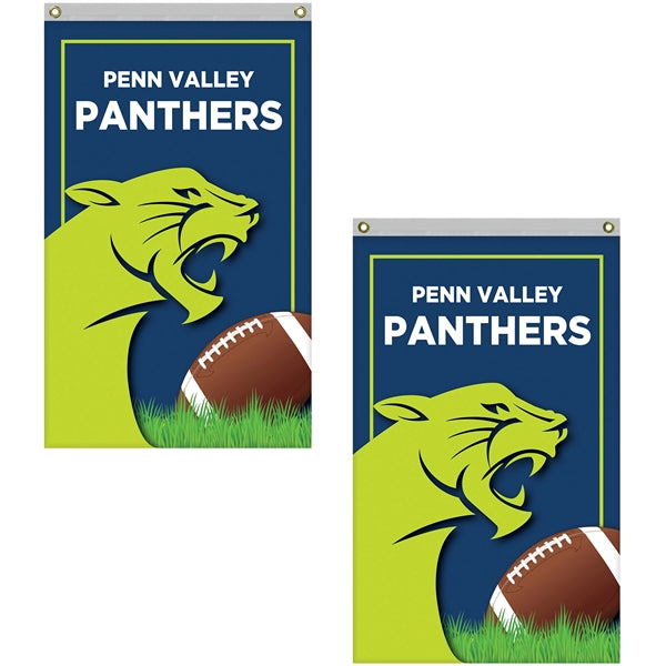 2.5' x 4' Standard Double Sided Polyester Vertical Banners