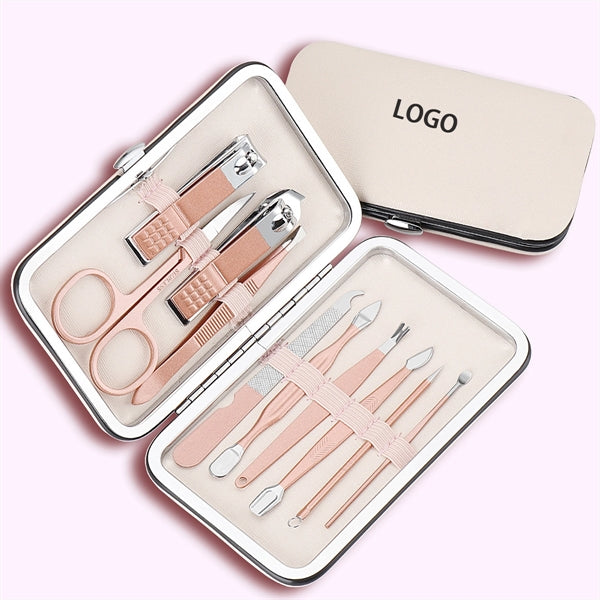 Professional Manicure Cute Pink Nail Clippers Set of 18 Pcs
