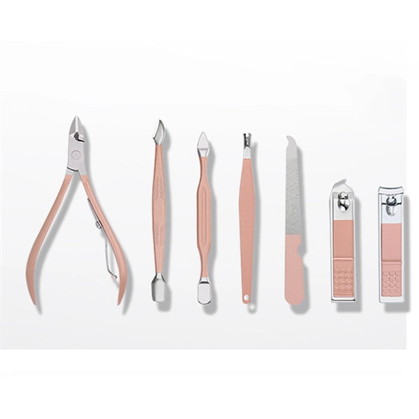 Professional Manicure Cute Pink Nail Clippers Set of 18 Pcs
