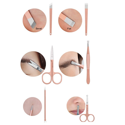 Professional Manicure Cute Pink Nail Clippers Set of 18 Pcs