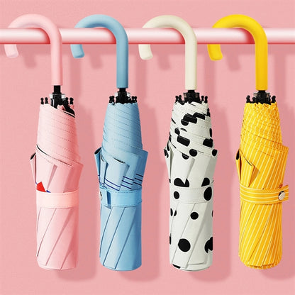 Manual Hook Handle UV Rain Umbrella