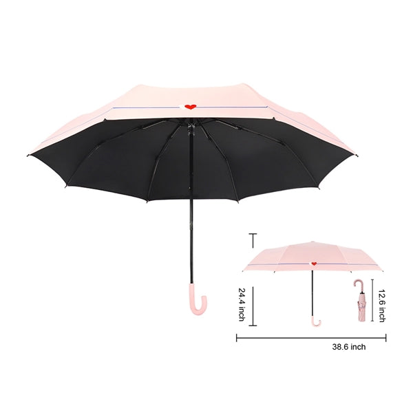 Manual Hook Handle UV Rain Umbrella