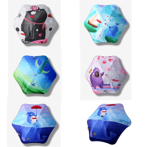 Children's Reflective Cartoon Raining UV Umbrella
