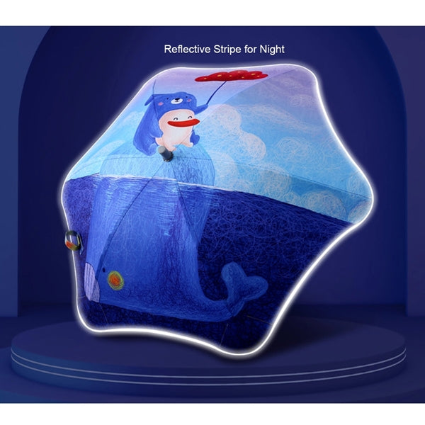 Children's Reflective Cartoon Raining UV Umbrella