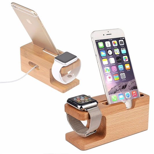 Wooden phone holder, watch holder