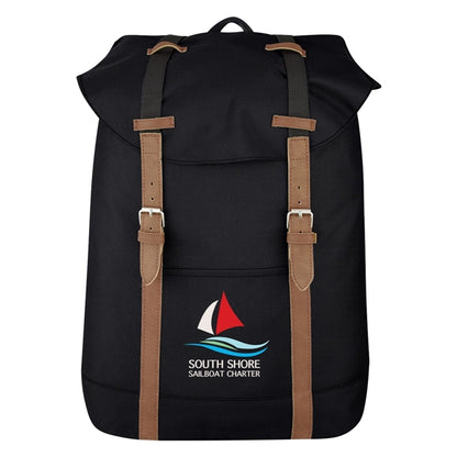 Flap Drawstring Backpack