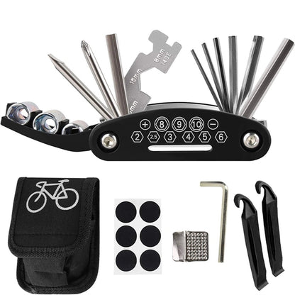 16 in 1 Bicycle Repair Kit Fire Repair Tool Combination