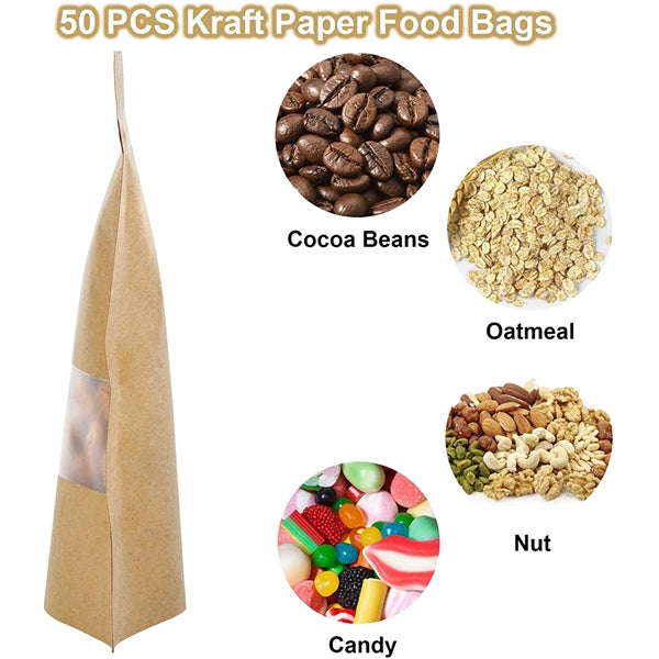 Stand Up Pouch Bags,  Kraft Pouch with  Matte Wind