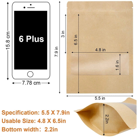 Stand Up Pouch Bags,  Kraft Pouch with  Matte Wind